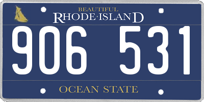 RI license plate 906531