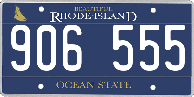 RI license plate 906555