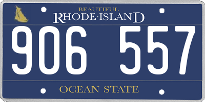 RI license plate 906557