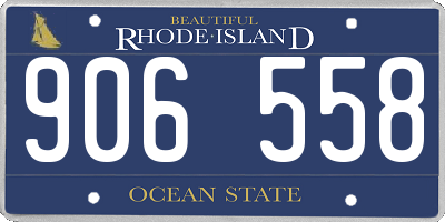 RI license plate 906558