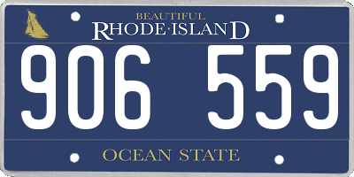 RI license plate 906559