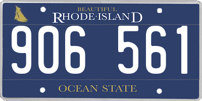 RI license plate 906561