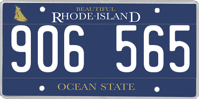 RI license plate 906565
