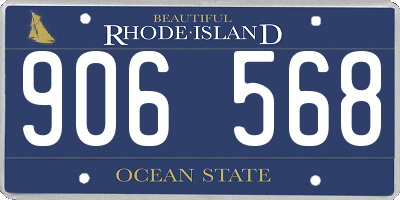 RI license plate 906568