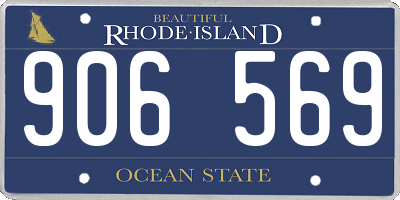 RI license plate 906569