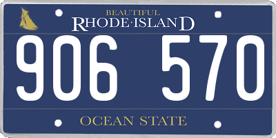 RI license plate 906570