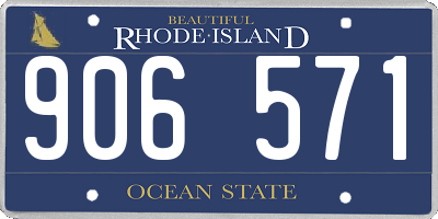 RI license plate 906571