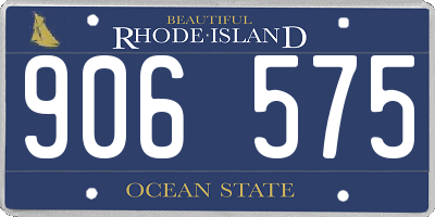 RI license plate 906575