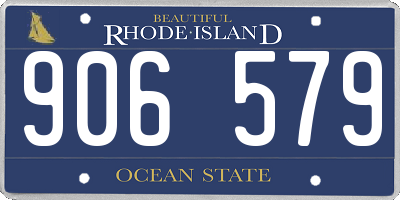 RI license plate 906579