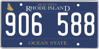 RI license plate 906588