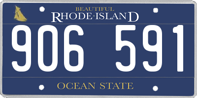 RI license plate 906591