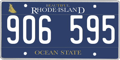 RI license plate 906595
