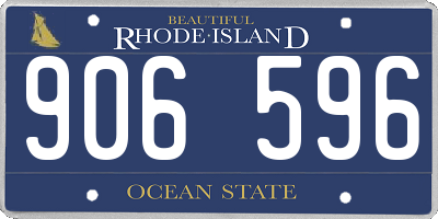 RI license plate 906596
