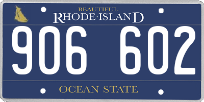 RI license plate 906602