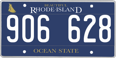 RI license plate 906628