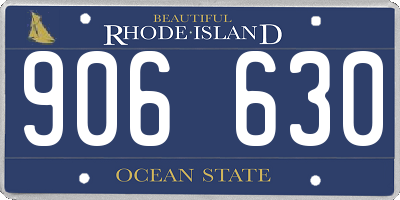 RI license plate 906630