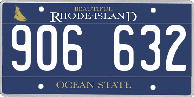 RI license plate 906632