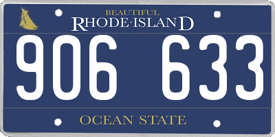 RI license plate 906633
