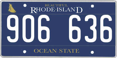 RI license plate 906636
