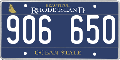 RI license plate 906650