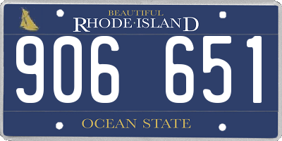 RI license plate 906651