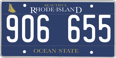 RI license plate 906655