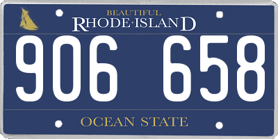 RI license plate 906658