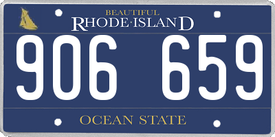 RI license plate 906659