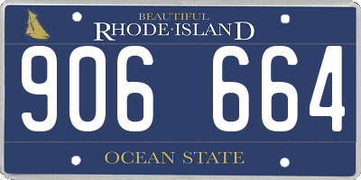 RI license plate 906664