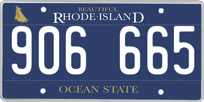 RI license plate 906665