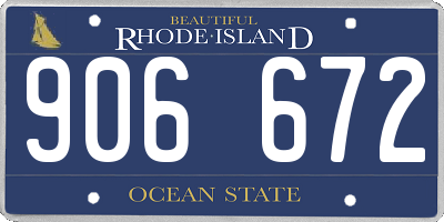 RI license plate 906672