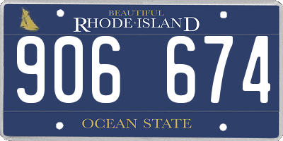 RI license plate 906674