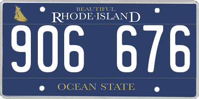 RI license plate 906676