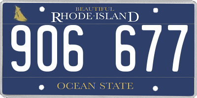 RI license plate 906677