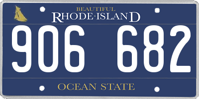RI license plate 906682