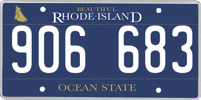 RI license plate 906683