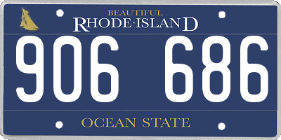 RI license plate 906686