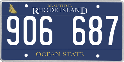 RI license plate 906687