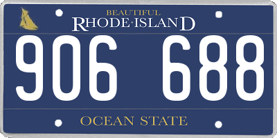 RI license plate 906688