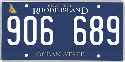 RI license plate 906689