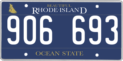 RI license plate 906693