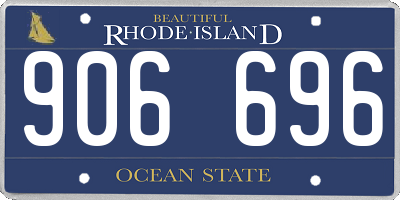 RI license plate 906696