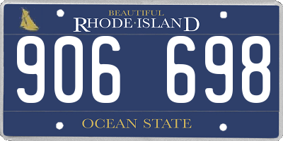 RI license plate 906698