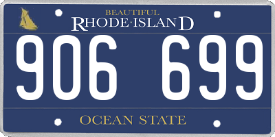 RI license plate 906699