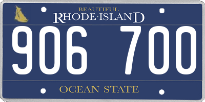 RI license plate 906700