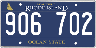 RI license plate 906702