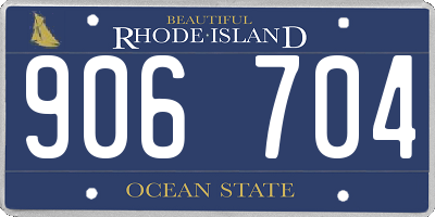 RI license plate 906704