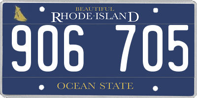 RI license plate 906705
