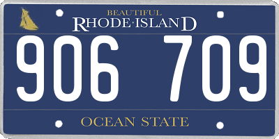 RI license plate 906709