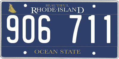 RI license plate 906711